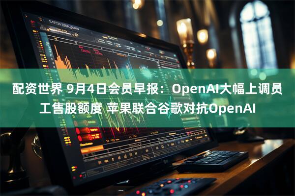 配资世界 9月4日会员早报：OpenAI大幅上调员工售股额度 苹果联合谷歌对抗OpenAI
